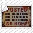 No Hunting No Fishing Novelty Rectangle Sticker Decal