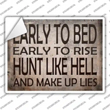 Early To Bed Novelty Rectangle Sticker Decal