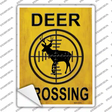 Deer Crossing Novelty Rectangle Sticker Decal