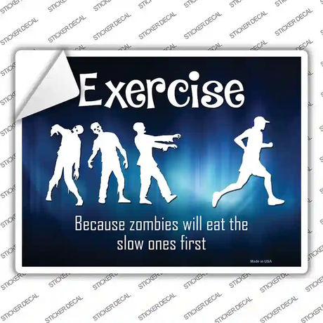 Exercise Novelty Rectangle Sticker Decal