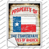 Property Of Texas Novelty Rectangle Sticker Decal