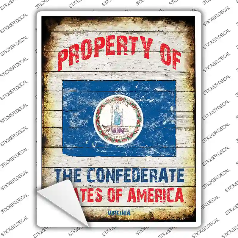 Property Of Virginia Novelty Rectangle Sticker Decal