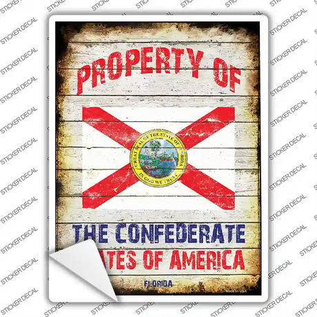 Property Of Florida Novelty Rectangle Sticker Decal