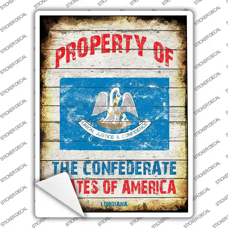 Property Of Louisiana Novelty Rectangle Sticker Decal