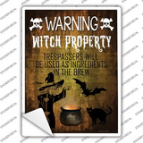 Witch Property Novelty Rectangle Sticker Decal