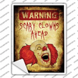 Scary Clowns Novelty Rectangle Sticker Decal