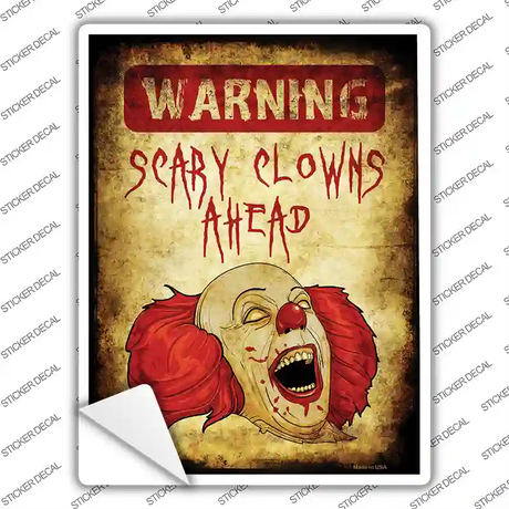Scary Clowns Novelty Rectangle Sticker Decal