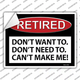 Retired Novelty Rectangle Sticker Decal