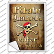 Pirate Quarters Novelty Rectangle Sticker Decal