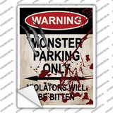 Monster Parking Novelty Rectangle Sticker Decal