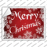 Merry Christmas Red Novelty Rectangle Sticker Decal
