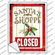 Santas Shop Closed Novelty Rectangle Sticker Decal