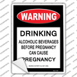 Drinking May Cause Pregnancy Novelty Rectangle Sticker Decal