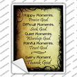Happy Moments Novelty Rectangle Sticker Decal