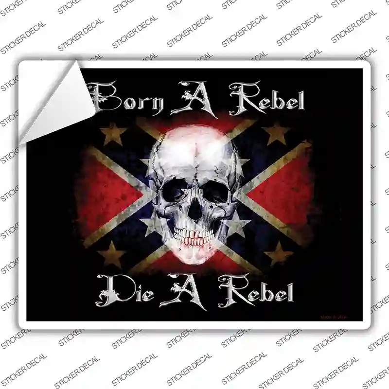 Born A Rebel Novelty Rectangle Sticker Decal