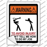 To Avoid Injury Novelty Rectangle Sticker Decal