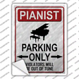 Pianist Parking Novelty Rectangle Sticker Decal