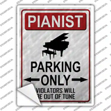 Pianist Parking Novelty Rectangle Sticker Decal