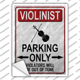 Violinist Parking Novelty Rectangle Sticker Decal