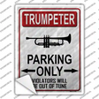Trumpeter Parking Novelty Rectangle Sticker Decal