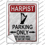 Harpist Parking Novelty Rectangle Sticker Decal