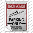 Trombonist Parking Novelty Rectangle Sticker Decal