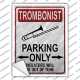 Trombonist Parking Novelty Rectangle Sticker Decal