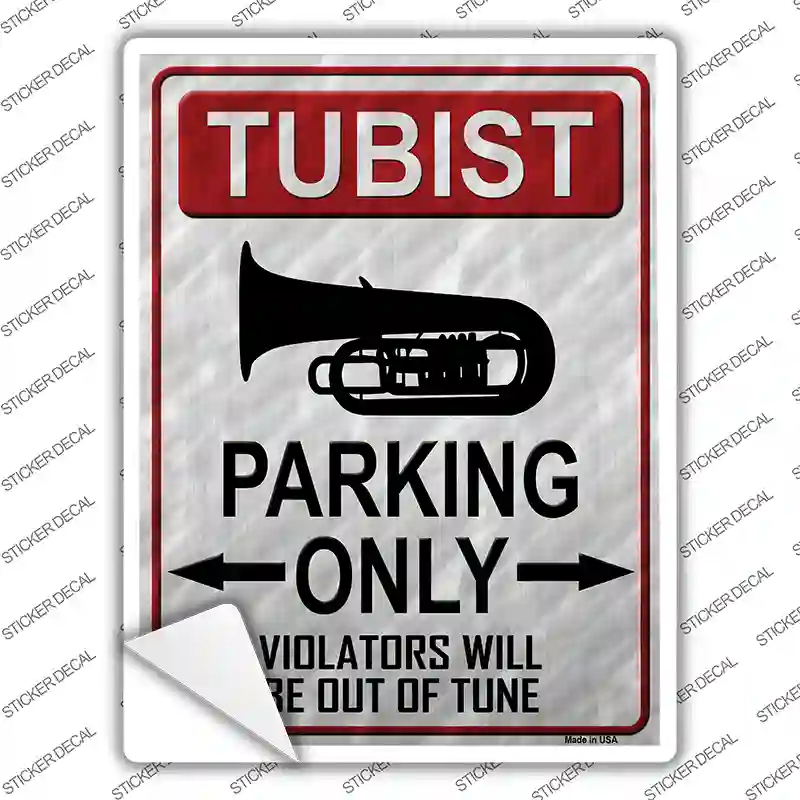 Tubist Parking Novelty Rectangle Sticker Decal