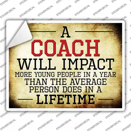 A Coach Novelty Rectangle Sticker Decal