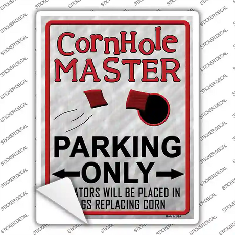 Cornhole Master Novelty Rectangle Sticker Decal