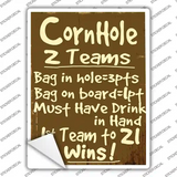 Cornhole Rules Novelty Rectangle Sticker Decal