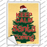 Santa Is Coming Novelty Rectangle Sticker Decal