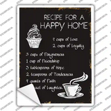 Recipe For Happy Home Novelty Rectangle Sticker Decal