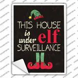 Under Elf Surveillance Novelty Rectangle Sticker Decal