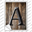 Letter A Novelty Rectangle Sticker Decal