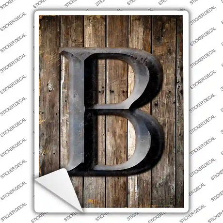 Letter B Novelty Rectangle Sticker Decal