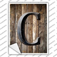 Letter C Novelty Rectangle Sticker Decal