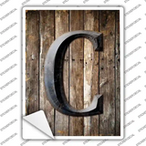 Letter C Novelty Rectangle Sticker Decal