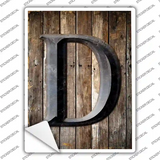 Letter D Novelty Rectangle Sticker Decal