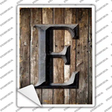 Letter E Novelty Rectangle Sticker Decal