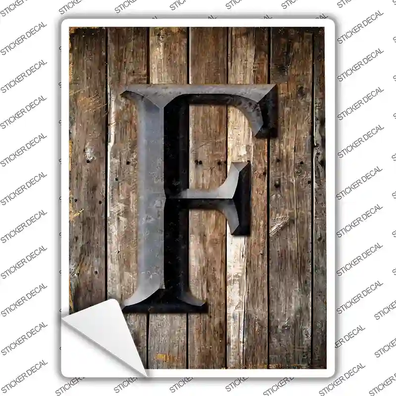 Letter F Novelty Rectangle Sticker Decal