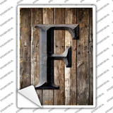 Letter F Novelty Rectangle Sticker Decal