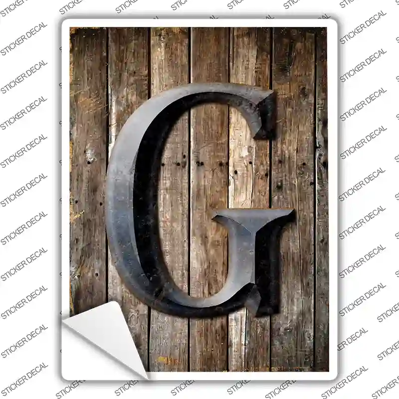 Letter G Novelty Rectangle Sticker Decal