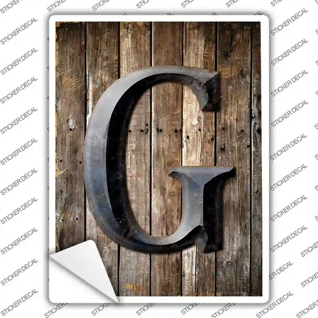 Letter G Novelty Rectangle Sticker Decal
