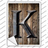 Letter K Novelty Rectangle Sticker Decal