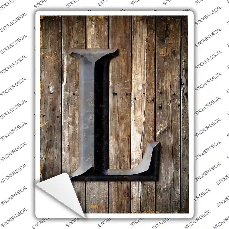 Letter L Novelty Rectangle Sticker Decal