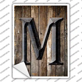 Letter M Novelty Rectangle Sticker Decal