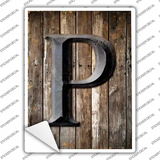 Letter P Novelty Rectangle Sticker Decal
