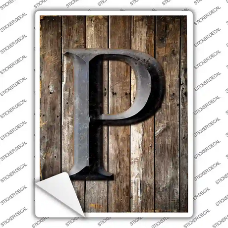 Letter P Novelty Rectangle Sticker Decal