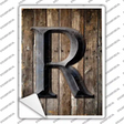 Letter R Novelty Rectangle Sticker Decal